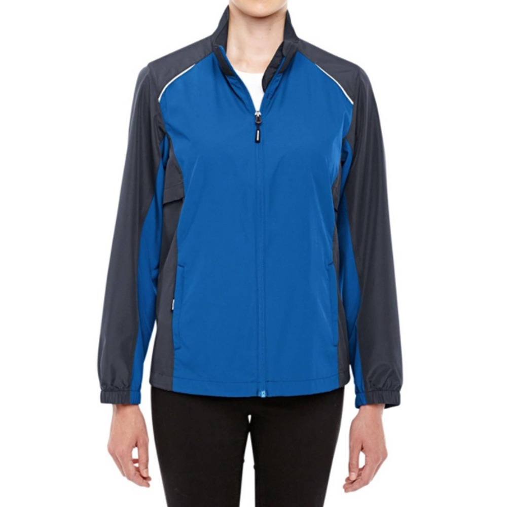 Ladies' Stratus Colorblock Lightweight Jacket, MEDIUM, Royal/Carbon